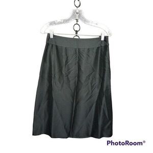 Ann Taylor  Size 8 Skirt Silk Black 8 Lined Career Side Zip Career Work Business